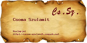 Csoma Szulamit névjegykártya